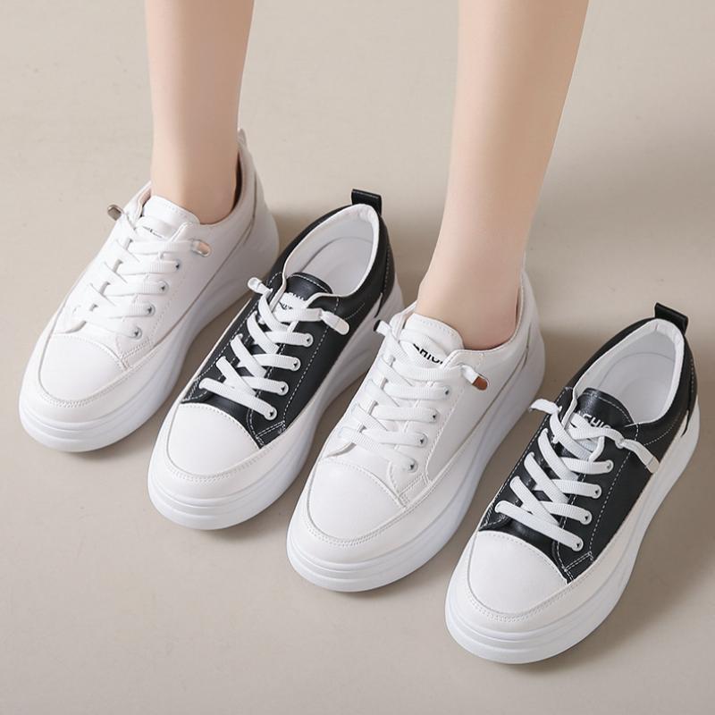 Little White Shoes Spring and Autumn Sneakers All-match Sports Comfortable Plus Velvet White Shoes