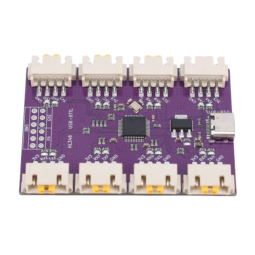 USB to 8 Channels TTL Serial Module 6Mbps High Speed CH348 Chip USB Type C to TTL Serial Converter Adapter