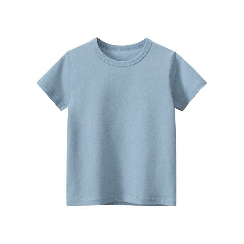 27Kids round Neck No Pattern Children's 9-Color Short-Sleeved T-shirt