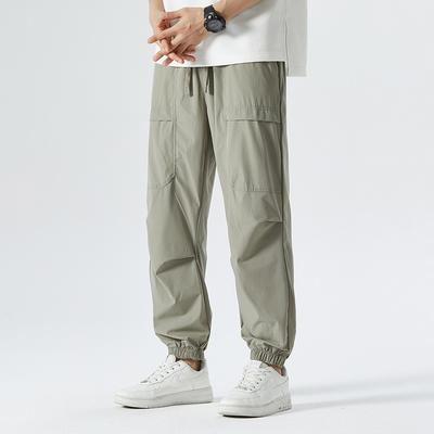 Mode Junge Student Atmungsaktive Elastische Taille Sport Hose Multi-tasche Lose männer Casual Hosen