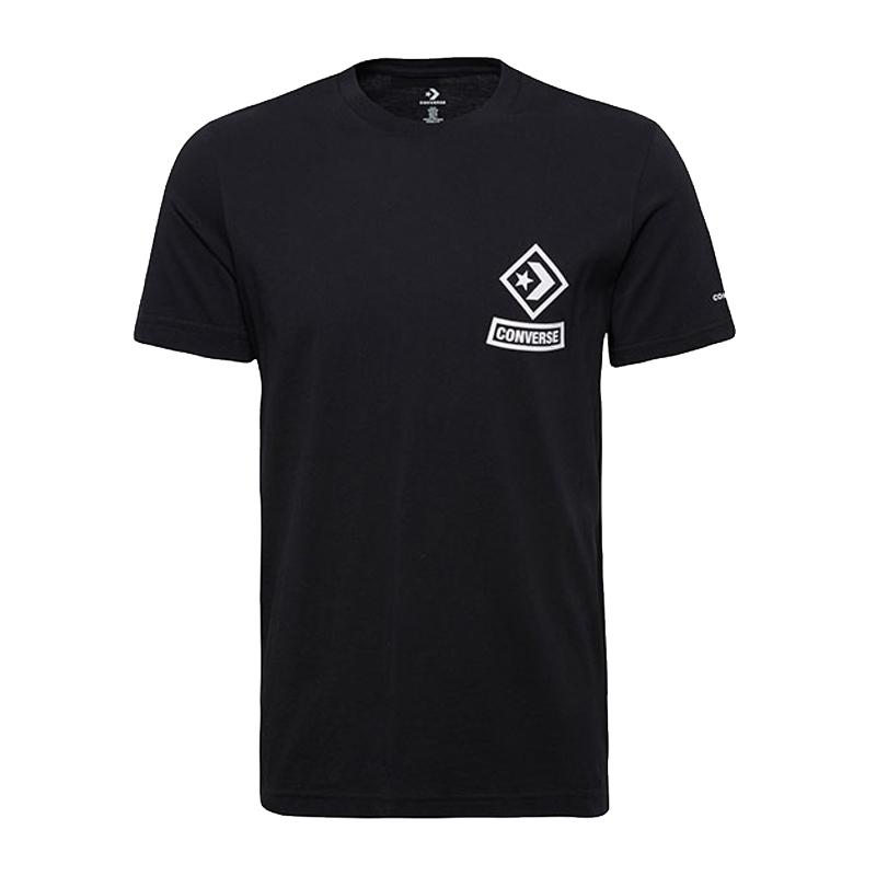 Converse T Shirts Men s Black Crew Neck Moderate 10008131-A01 S