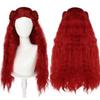 Red Long Curly Hair Synthetic Wig | TV Series for Legacies Season 4 Vampire Role Playing Wig | Wig for Halloween