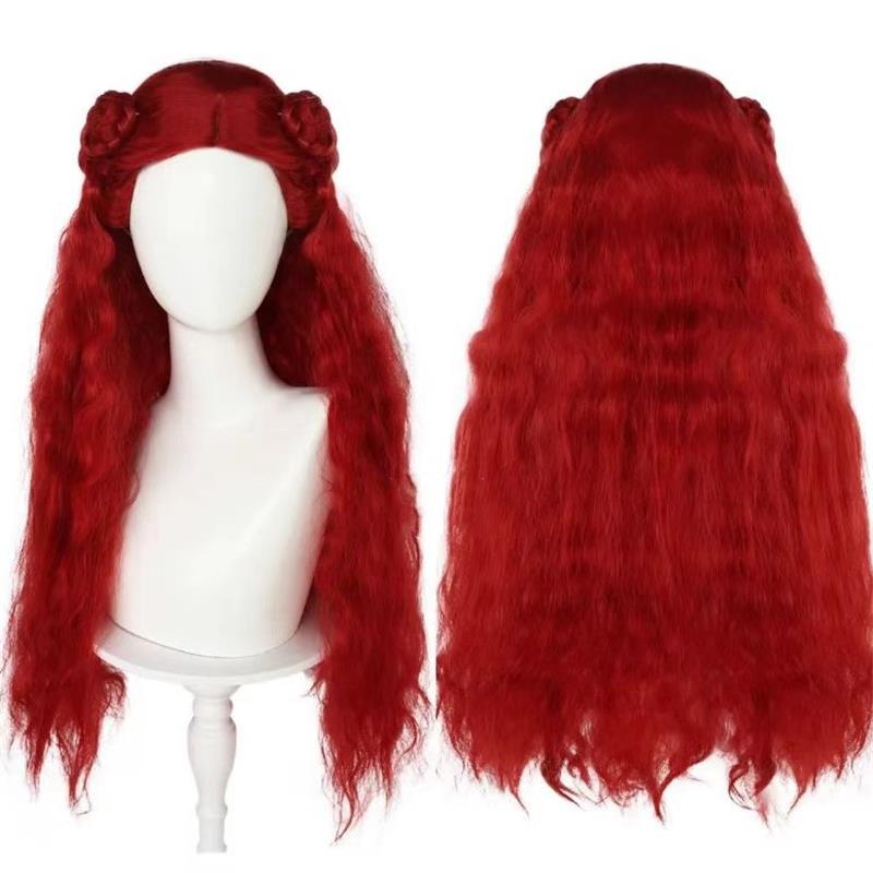 Red Long Curly Hair Synthetic Wig | TV Series for Legacies Season 4 Vampire Role Playing Wig | Wig for Halloween