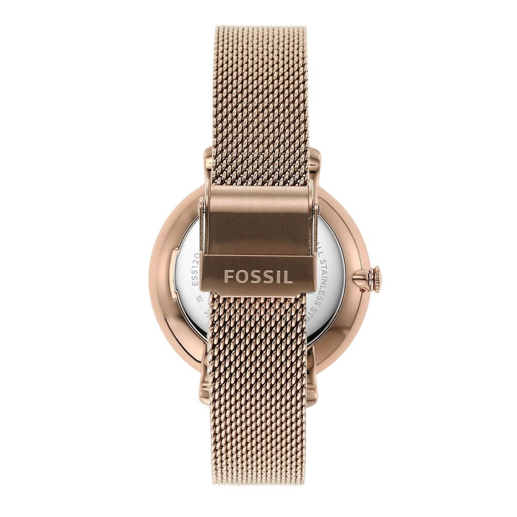 JACQUELINE Caramel Stainless Steel Mesh Watch Three-Hand