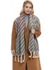 New  Imitation Cashmere Women Scarf Winter Preppy Style Striped Tassel Pashmina Mujer Femme Foulard Bufanda Wrap Shawl Men'S