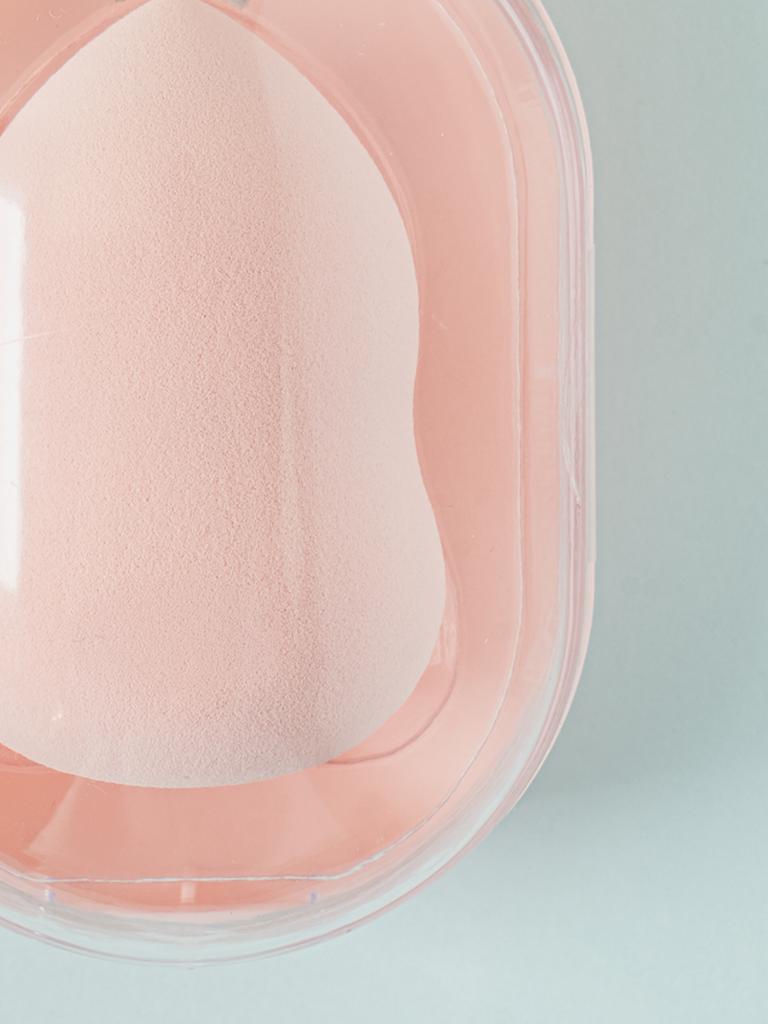 Kürbisform Make-up-Schwamm & Reiseetui Set