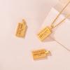 Xinfly 2023 Trendy Luxury Jewelry Fashion Solid 999 Pure 24K Gold Abacus Bead Lucky Charms Pendants 18K Gold Necklace