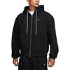 Solid Color Full Zip Hoodie Men Hoodies Black DH5042-010