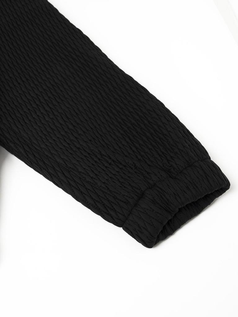 Men's Autumn/Winter Loose Fit Tree Grain Zip-Up Cardigan Jacket