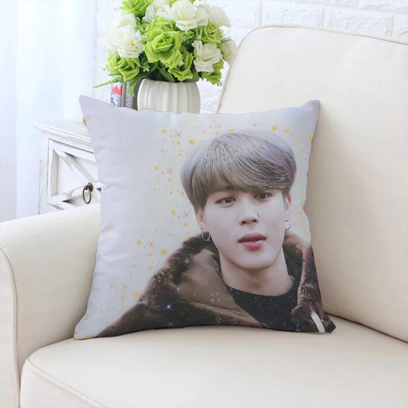 Custom Pillowcase P-Park Jimins Double-sided Printed Sofa Cushion Cover Office Chair Waist Cushion Headboard Cushion 40x40cm