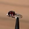 Womens Ring 925 Sterling Silver Band with Oval Cut Natural Red Garnet Gemstone For Engagement,Anniversary & Wedding Wear Ring