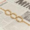 Trendy Geometric Metal Choker & Necklace Bracelet Set