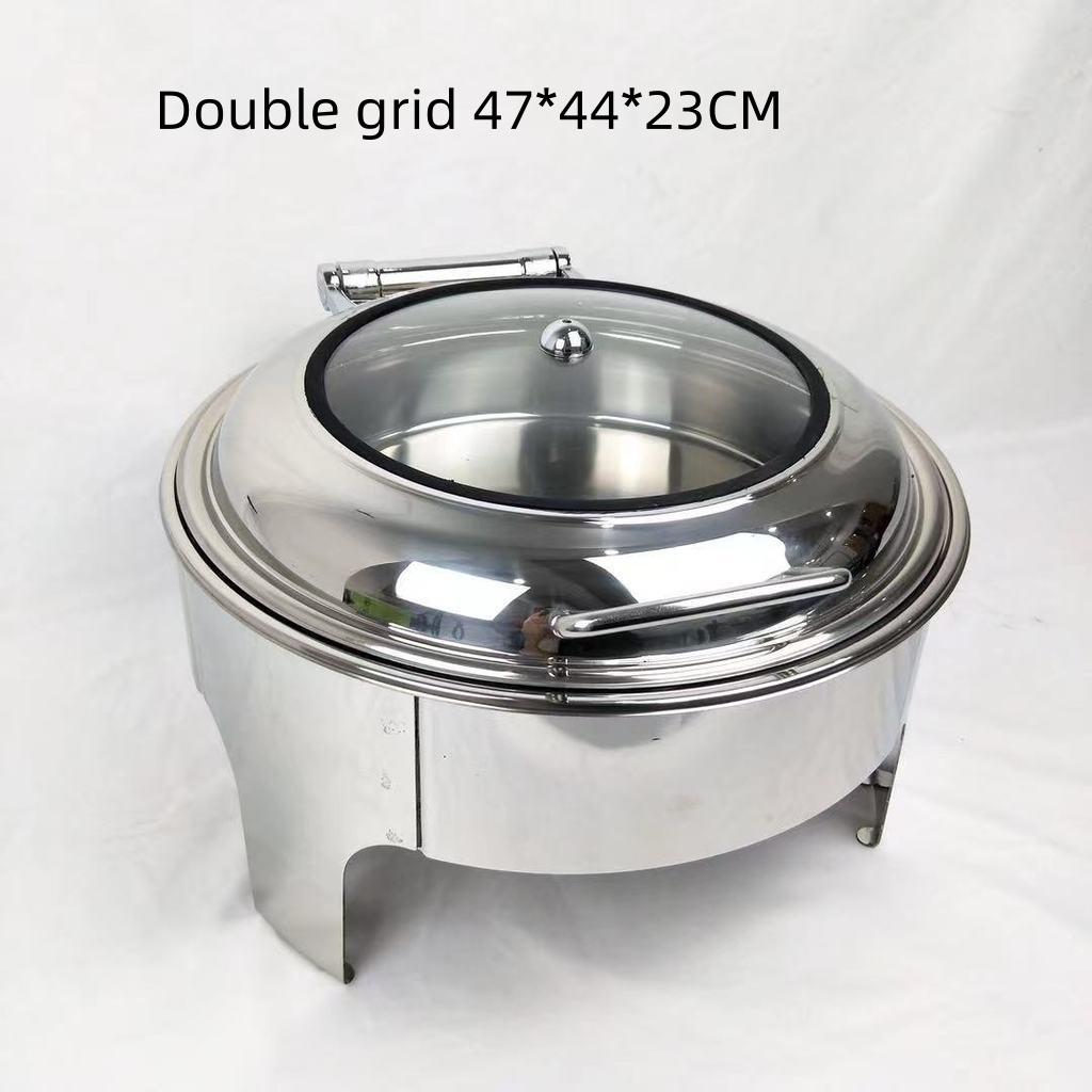 Stainless Steel Buffet Stove Electric Heating Square Hotel Dining Furnace Thicken Insulated Buffet Heating Stove