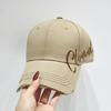Baseball Cap Casual Letter Embroidered Visor Women's Spring and Summer Peaked Cap