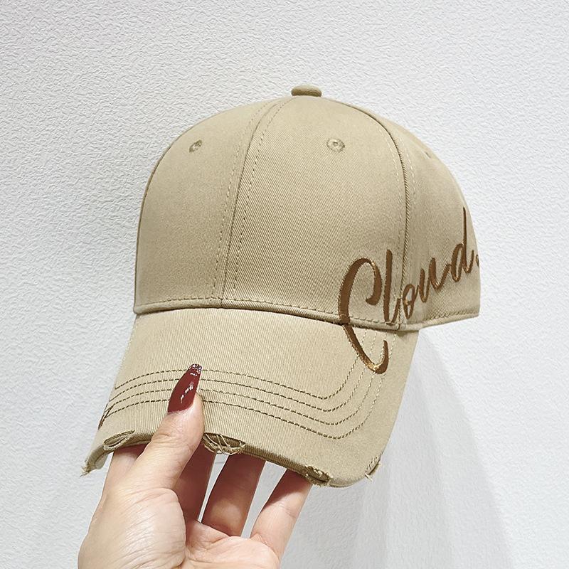 

Бейсболка повседневная женская кепка с вышитыми буквами и козырьком на весну и лето Adjustable хаки