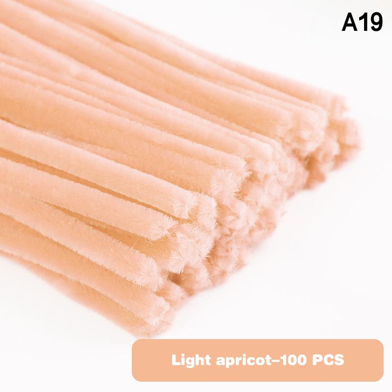 100pcs Fuzzy Wire Chenille Stems DIY Strips Twist Bar Anvil Wire Craft Pipe Handicraft Material Plush Tube Creative Toy