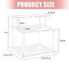 Clear Acrylic Bottle Display Rack with 2 Levels for Showcasing Condiments and Wine