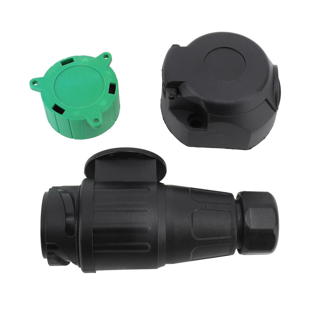 DC12V 13 Pin Truck Trailer Plug Socket Kit Signal Connector Wiring Harness Mounting Bracket Kits for Car Trailer RV