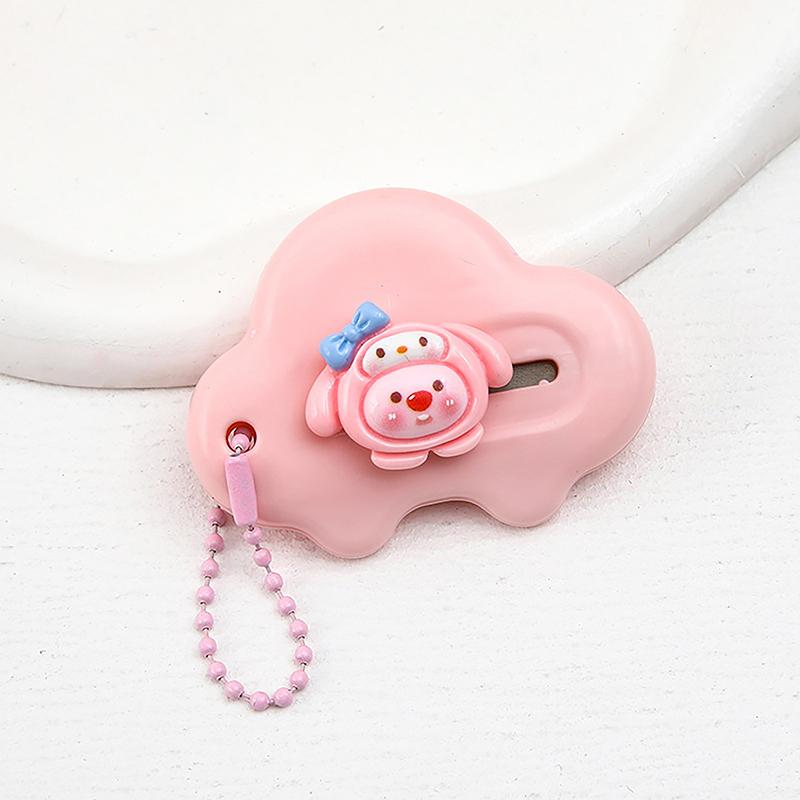 

Мини-карманный универсальный нож Kawaii с героями мультфильмов, нож для экспресс-коробки, резак для бумаги, портативный безопасный маленький нож, выдвижной универсальный нож
