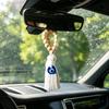 Handmade Boho Evil Eye Hanging Ornament, Wood Bead Tassel Lucky Charm For Car Home Door Decor