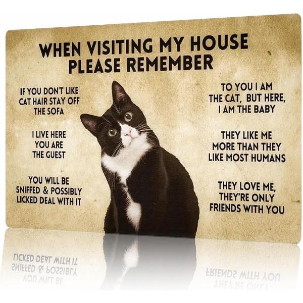 Fmcmly I Do What I Want Funny Black Cat Decor Tin Signs Cute Cat Personalized Metal Poster Wall Art Decor Sign for Home Bathroom Garden Restroom