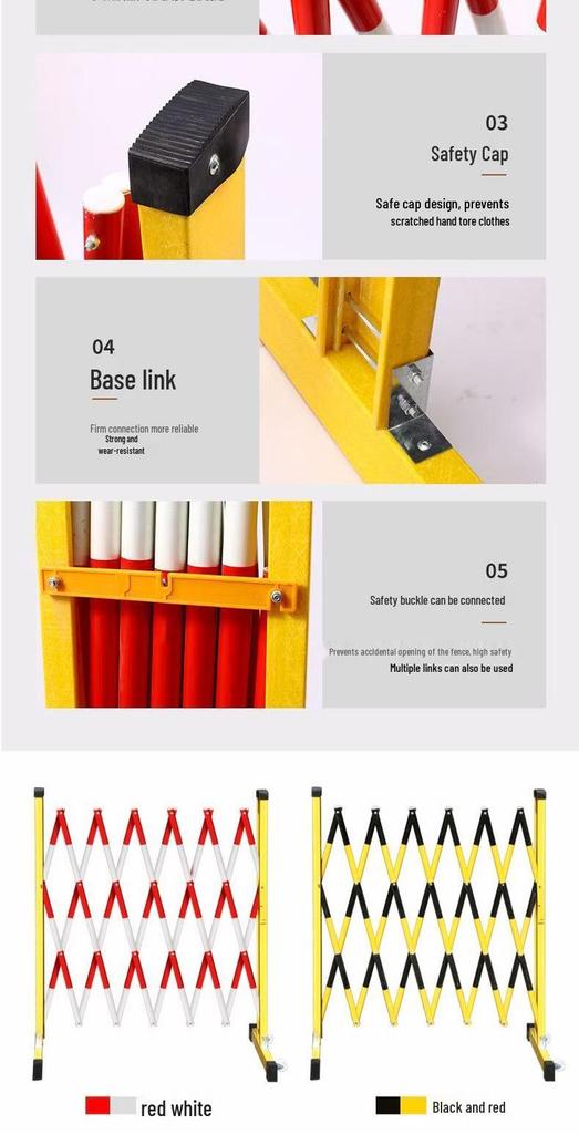 Retractable Safety Guardrail: Mobile Isolation Fence for Power Insulation and Warning Barrier