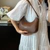 New Solid Color Simple Casual Aesthetic Lightweight Shoulder Armpit Bag Texture Hand Bag Women's Bag