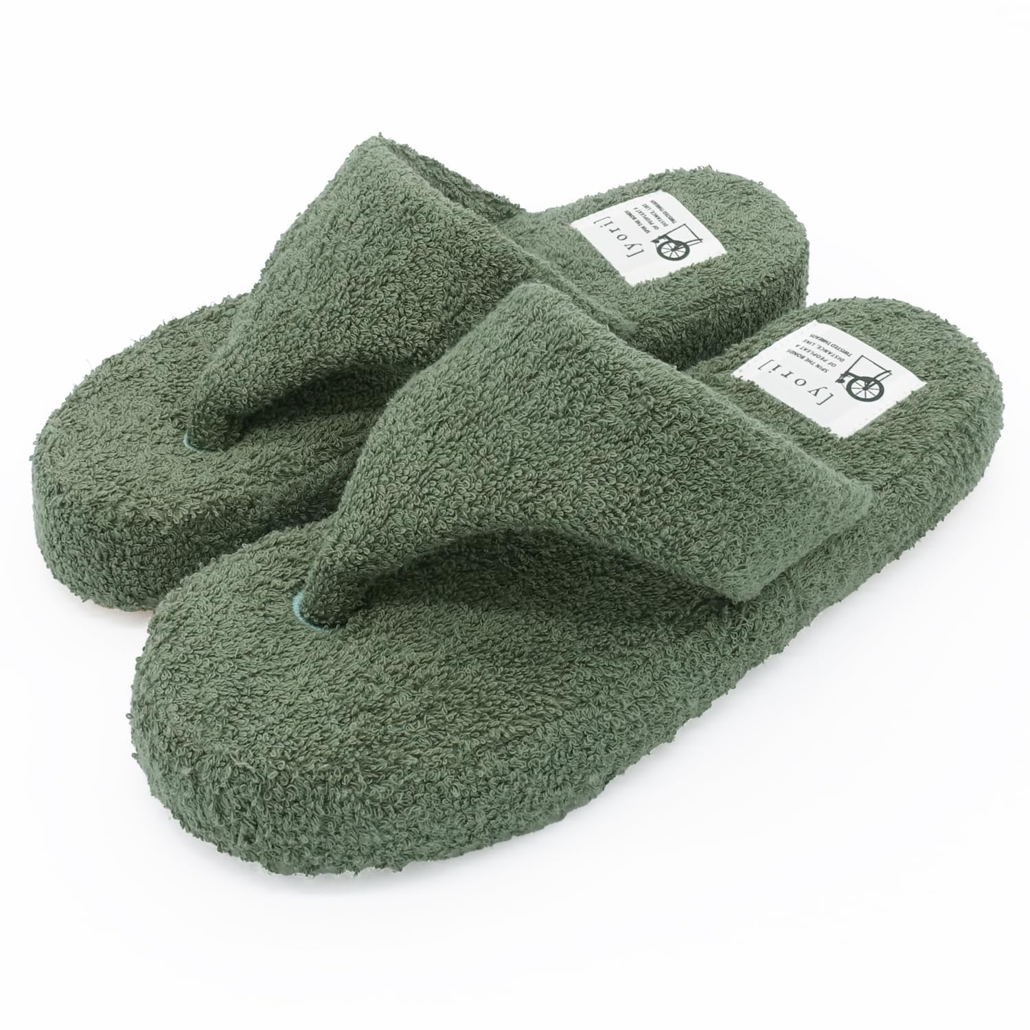 

Slippers Washable Yori Cotton Pile Tongs Khaki M Size [Okumura]