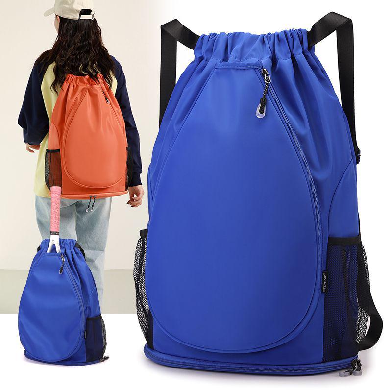 Large Capacity Badminton and Tennis Racket Drawstring Backpack with Custom Printing