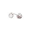 Minimalist Rose Pattern Hollow Flower Stud Earrings