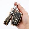 4 Buttons TPU Car Key Case Cover Fob for Toyota Camry CHR Corolla RAV4 Avalon Land Cruiser Prado Prius 2017 - 2022 Keychain