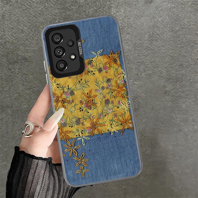 Retro Denim Pattern Soft Phone Case for Samsung A17 A16 A15 A14 A13 A57 A56 A55 A54 A53 A37 A36 A35 A34 A33 A26 A25 A24 A23 A52