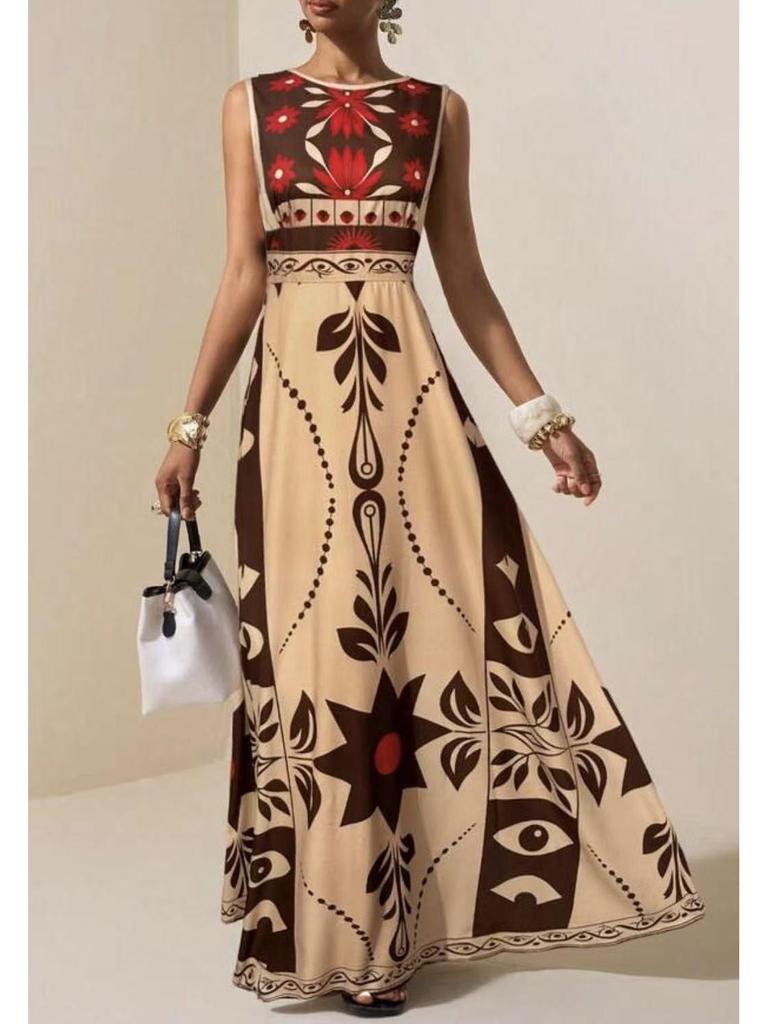 2026 European & American Women's Bohemian Sleeveless Summer Long Dress