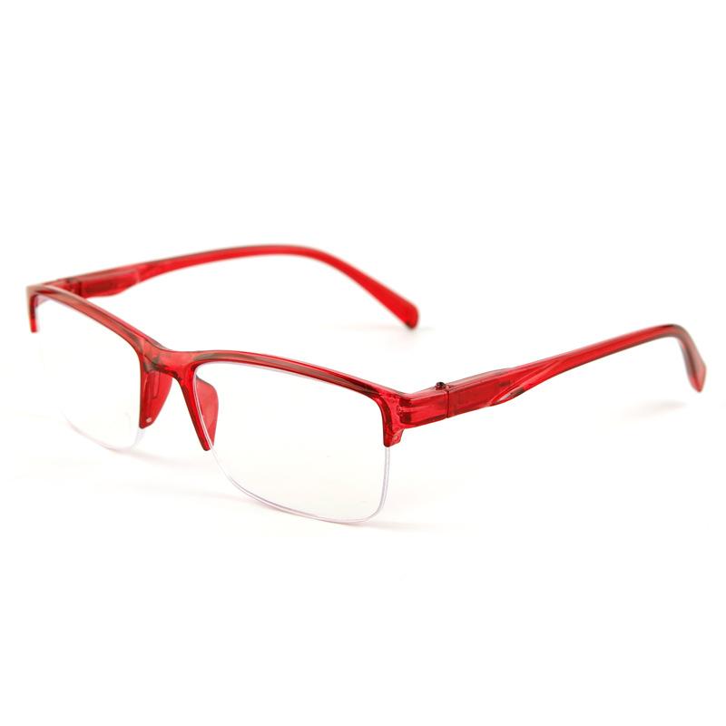 Fashion half frame high definition anti-blue reading glasses men in the elderly classic simple wear comfortable reading glasses