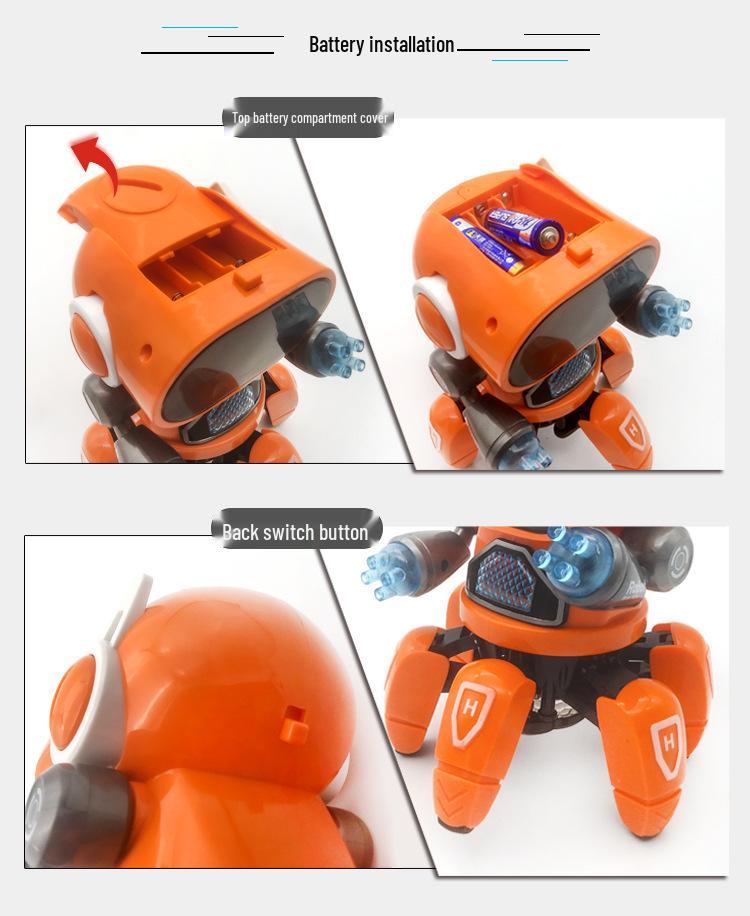 Electric Cartoon Dancing Octopus Toy with Music & Lights for Kids