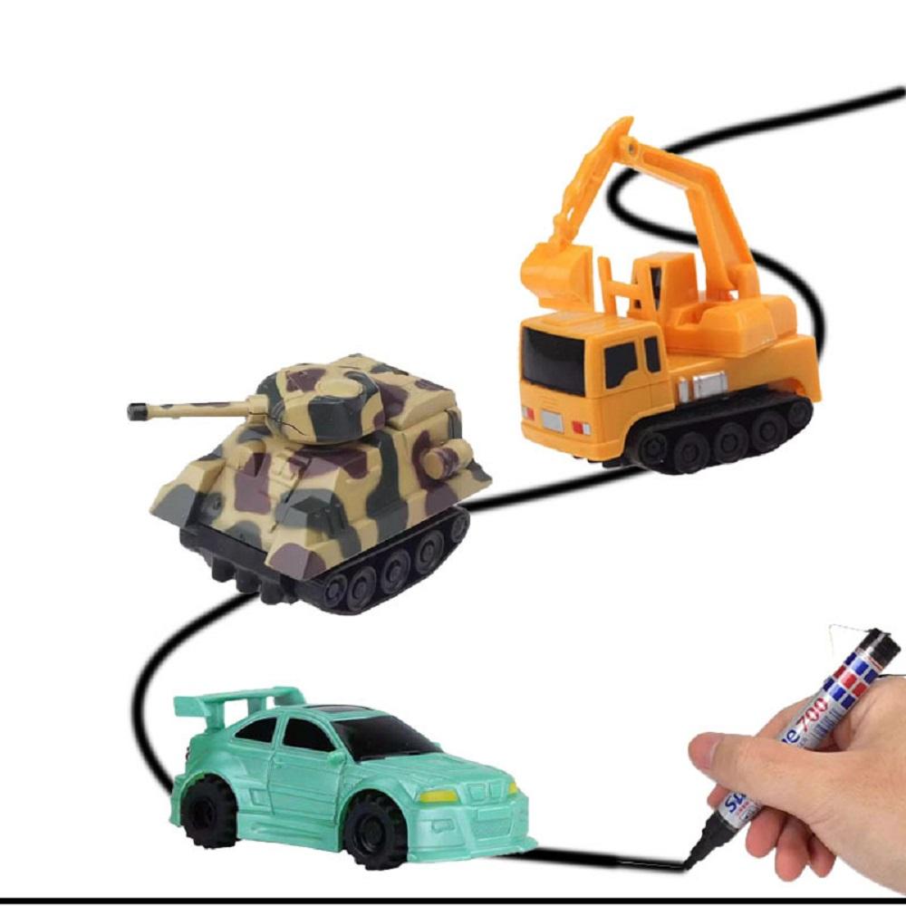Line Following Robot Induction Educational Inductive Toys Car Truck Machine Follower Diy Diecast Vehicle Toy Magic Pen