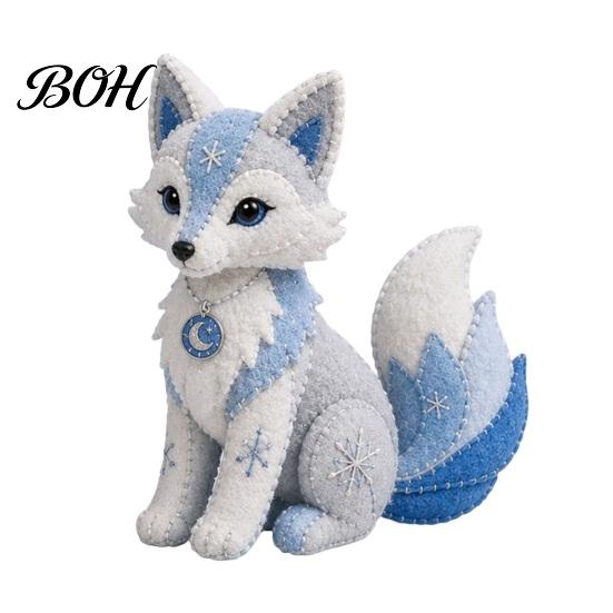 DIY Patchwork-Set Arktische Tiere für Anfänger, Winterwächter Tier-Nähset, 3D Filz-Stofftier Mythisches Wesen Basteln Heimdeko Kreativ