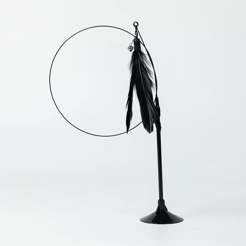 Jucărie detașabilă cu ventuză pentru pisici, tip teaser, pentru joacă individuală și ameliorarea plictiselii