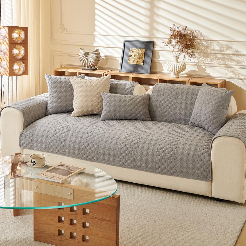 

Зимние супер мягкие бархатные плюшевые чехлы для дивана SofaTowel короткие плюшевые нескользящие секционные чехлы для дивана для гостиной толстые чехлы для дивана L-образной формы 70x70cm 1pcs