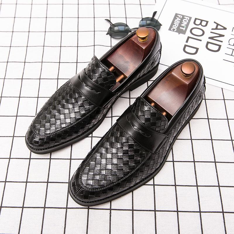2024 Men Shoes Men Loafers Brand Braid Leather Casual Driving Oxfords Shoes Moccasins Italian Shoes for Men Flats Zapatos Hombre