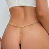 Sexy Crotchless Chain Buttocks Sex Underwear Women's Thong Underpants String Crotch T-Panties Low Waist Briefs Female Lingerie