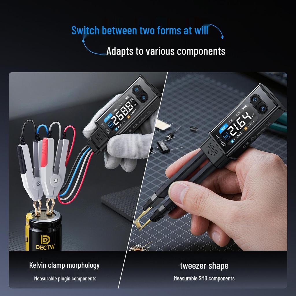 FNIRSI Digital LCR-ST2 Handheld Component Tester