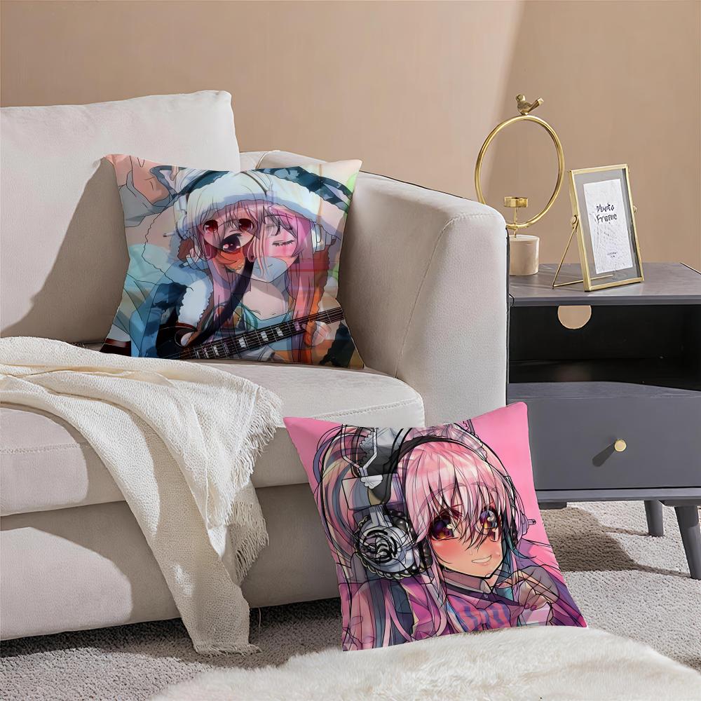 Beautiful Super S-Sonico Manga Kawayii Pillow Case Pattern Printed Pillowcase For Living Room Sofa Cushion Cover