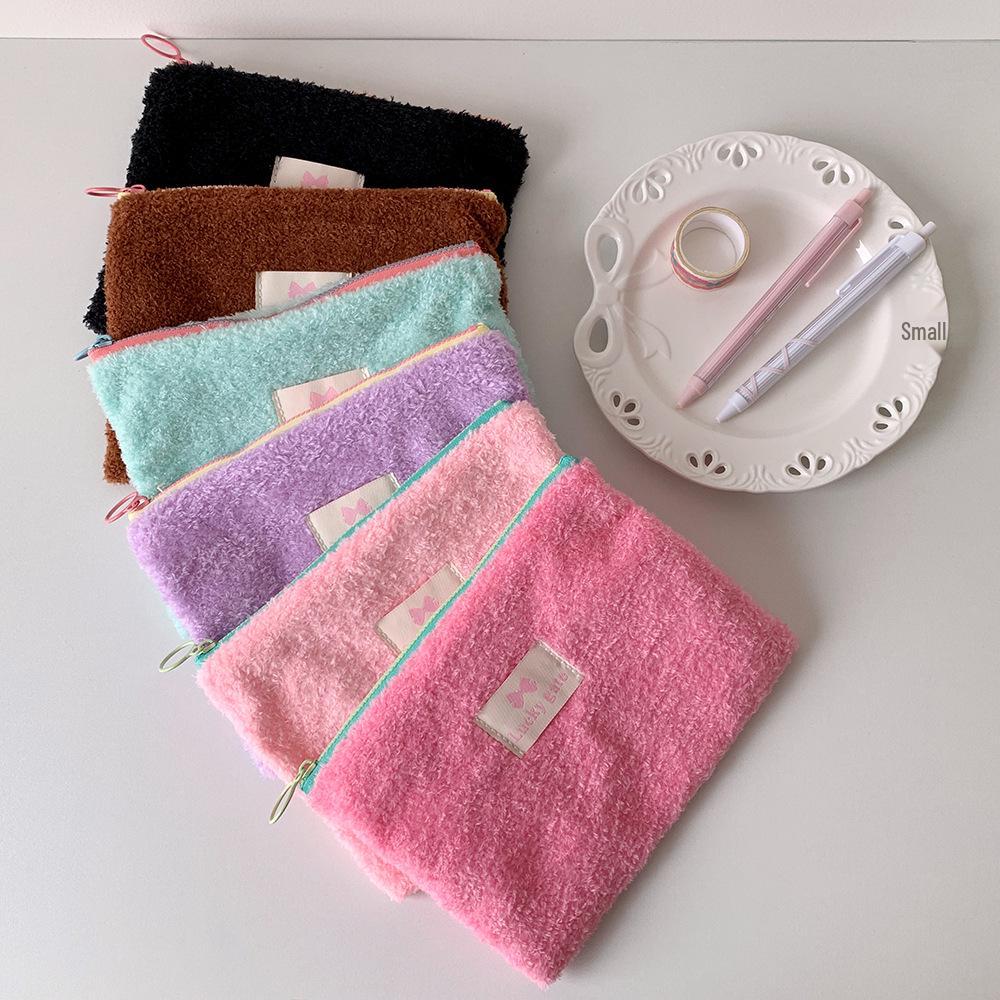 Dopamine Korean Style Plush Makeup Bag - Large Capacity Cosmetic & Accessory Organizer