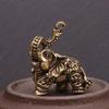 Small Brass Elegant Figurine Antique Animal Miniature Keychain Pendant Charm for Desktop Decoration and Bag Pendant Use