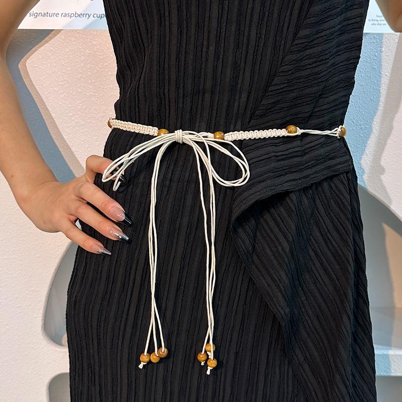 Meier Waist rope braided hemp rope waist chain thin belt women's hemp rope belt