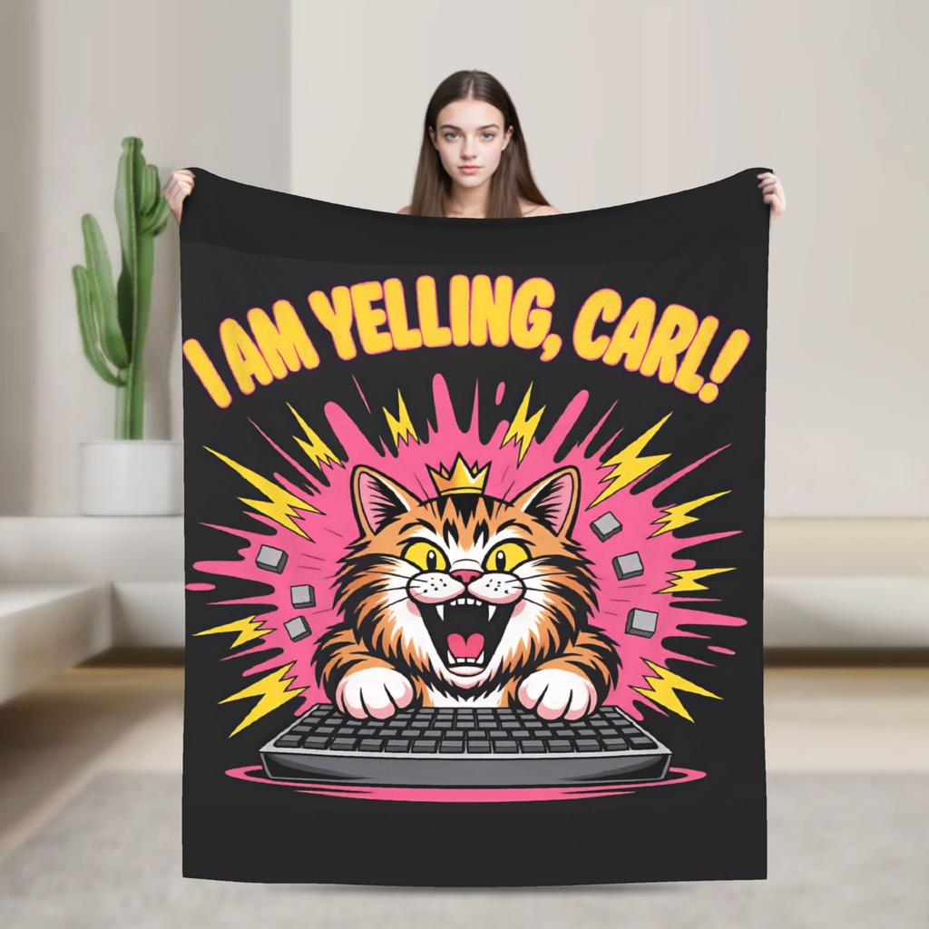 Dungeon Crawler Carl I am Yelling Carl Flannel Blanket Winter Super Warm Throw Blanket for Child Living Room Sofa Bed Cover