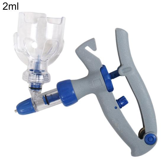 Yousheng 1 Set 1ml/2ml/5ml Pet Syringe Clear Scale Continuous Injection Adjustable Veterinary Automatic Injector Syringe for Poultry