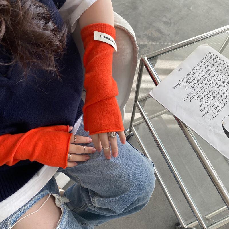 Women s Winter Knitted Half-Finger Gloves One Size