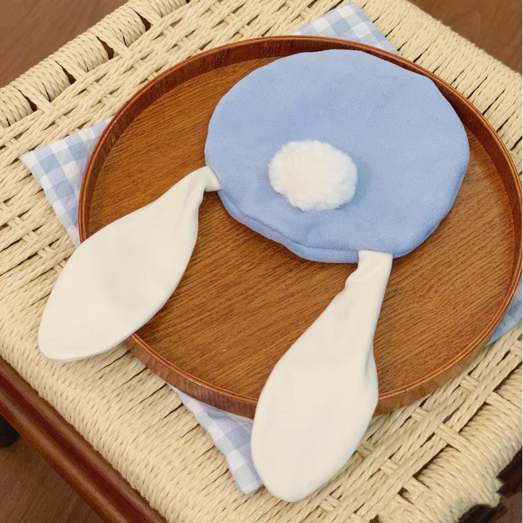 20cm Doll Outfit Set Pastel Blue White Vintage-Inspired Ensemble Beret Ruffled Top Pleated Shorts Booties Decorative Accessories